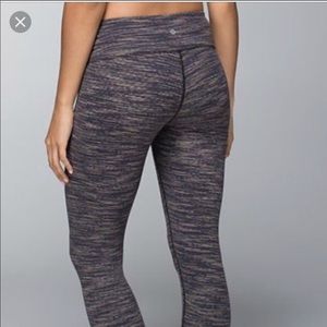 Lululemon Wunder Under Legging Grey, Blk, & Cream